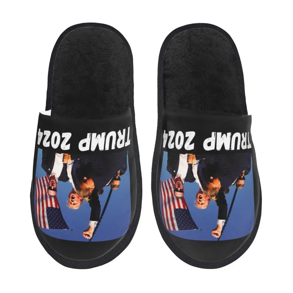 Trump Will Be Back Guest Slippers for Bathroom Women Custom Print American USA House Slipper