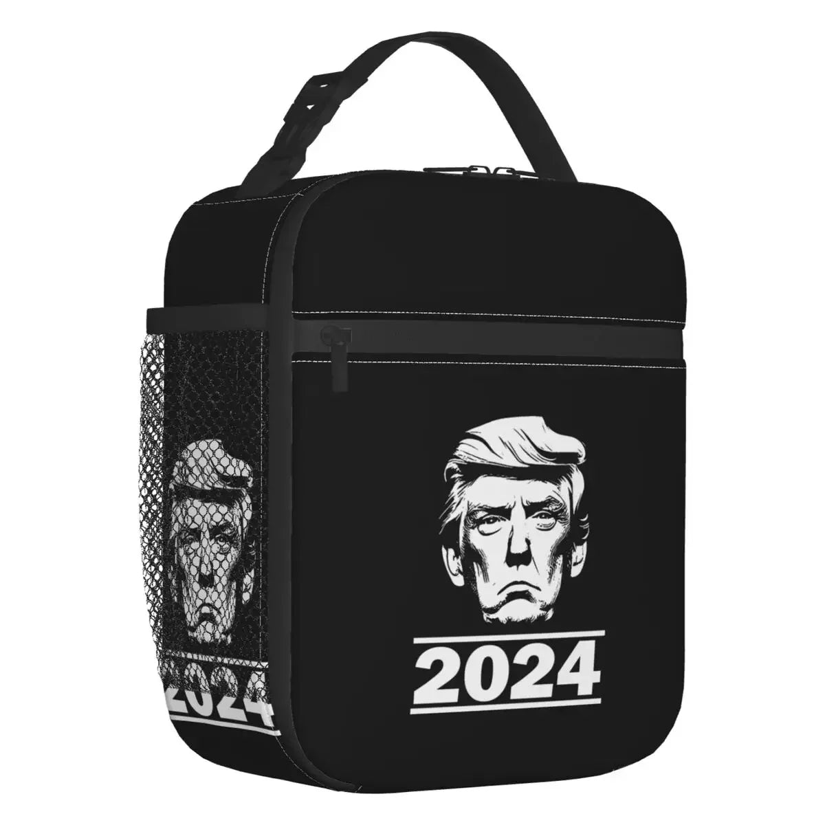 Custom Trump 2024 MAGA USA Flag Lunch Bag Men Women Warm Cooler Insulated Lunch Box for Kids School Children