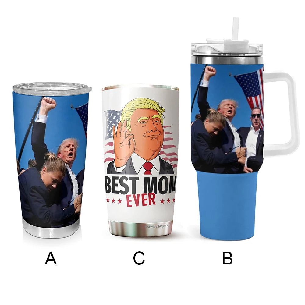 Donald Trump Tumbler Cup 304 Stainless Steel Coffee Mug Trump Insulated Tumbler Water Bottle Gifts for Supporters Fans