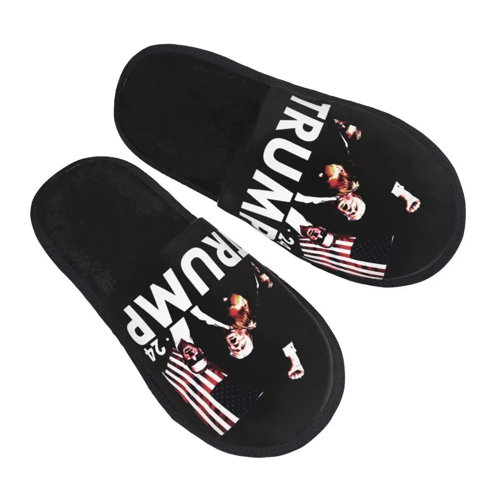 Trump Will Be Back Guest Slippers for Bathroom Women Custom Print American USA House Slipper