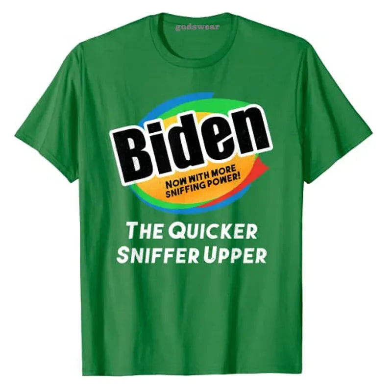 Funny Anti Joe Biden Sniffing Vintage T-Shirt Political Jokes Tee Tops Women Men Clothing Pro Trump Clothes Gifts