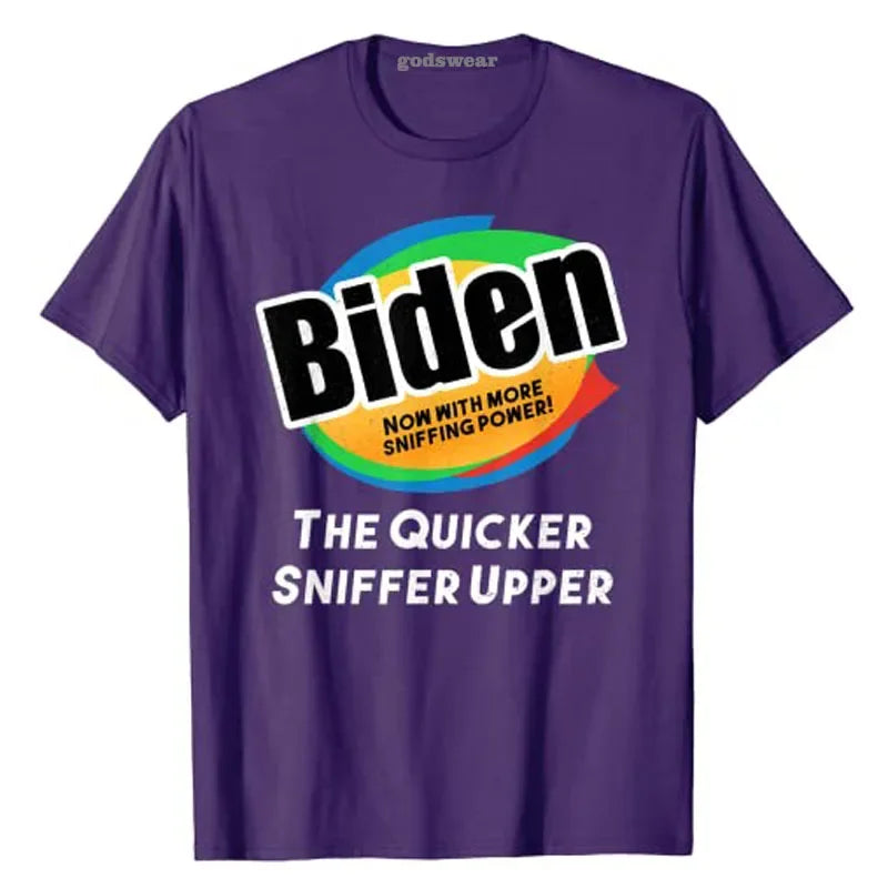 Funny Anti Joe Biden Sniffing Vintage T-Shirt Political Jokes Tee Tops Women Men Clothing Pro Trump Clothes Gifts