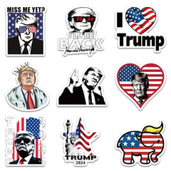 10/30/50/100pcs Cartoon Trump 2024 Stickers Waterproof DIY Phone Case Notebook Car Luggage Funny PVC Graffiti Decals Decoration