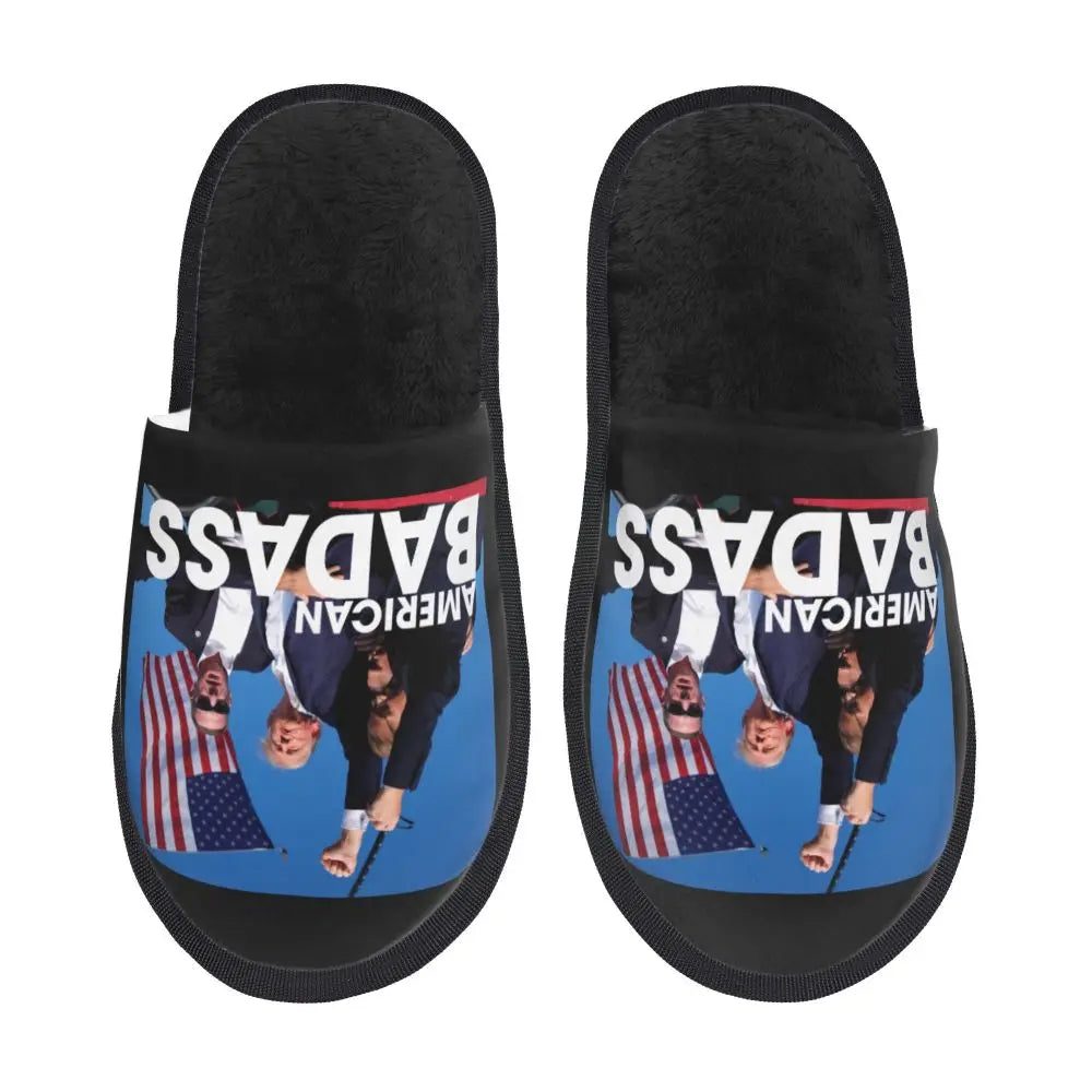 Trump Will Be Back Guest Slippers for Bathroom Women Custom Print American USA House Slipper