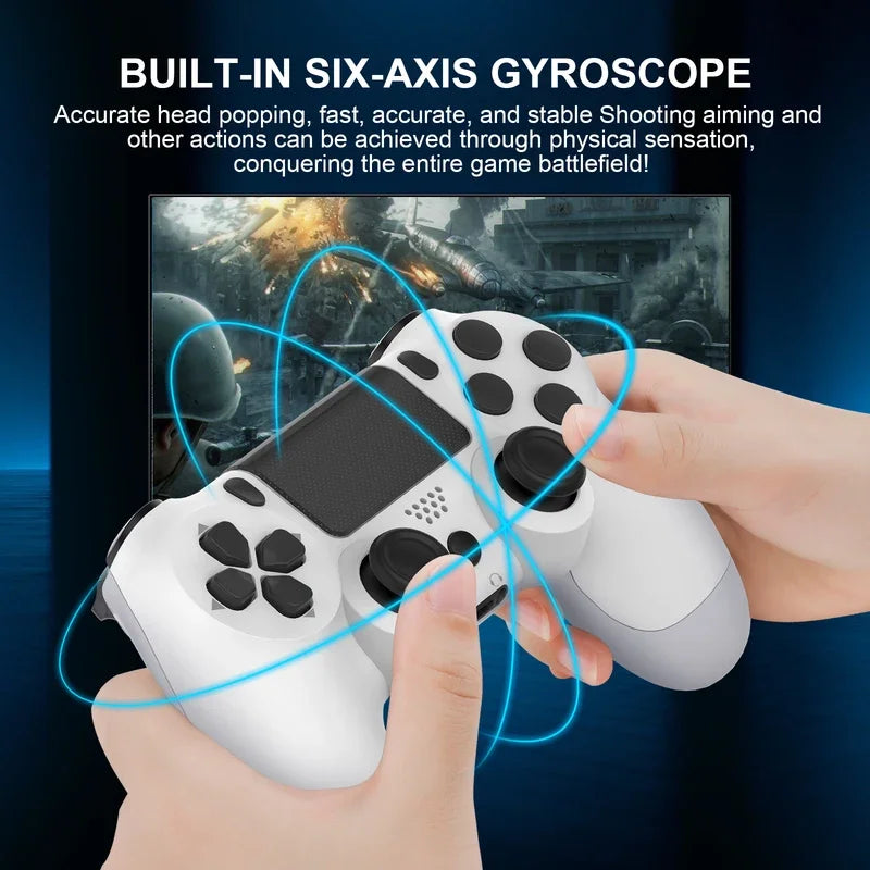 Wireless Game Controller Bluetooth No-Delay Gamepad For PS4 PS3 Console Six-Axis Dual Vibration PC Gaming Joystick With Touchpad