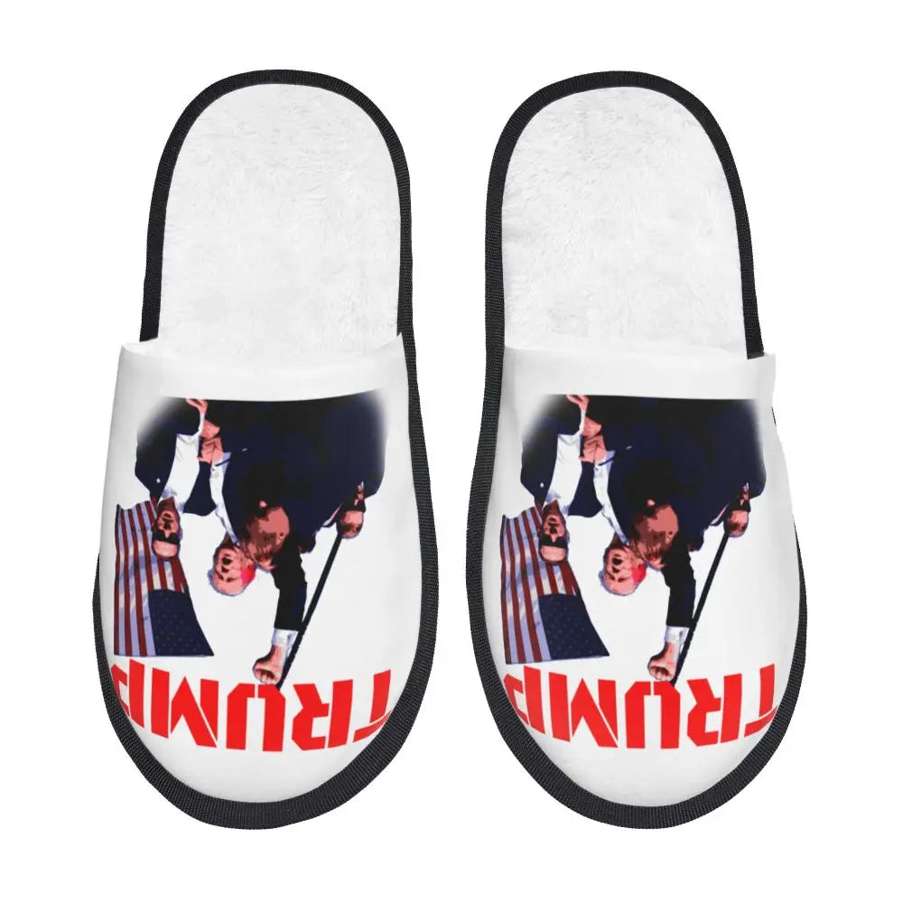 Trump Will Be Back Guest Slippers for Bathroom Women Custom Print American USA House Slipper