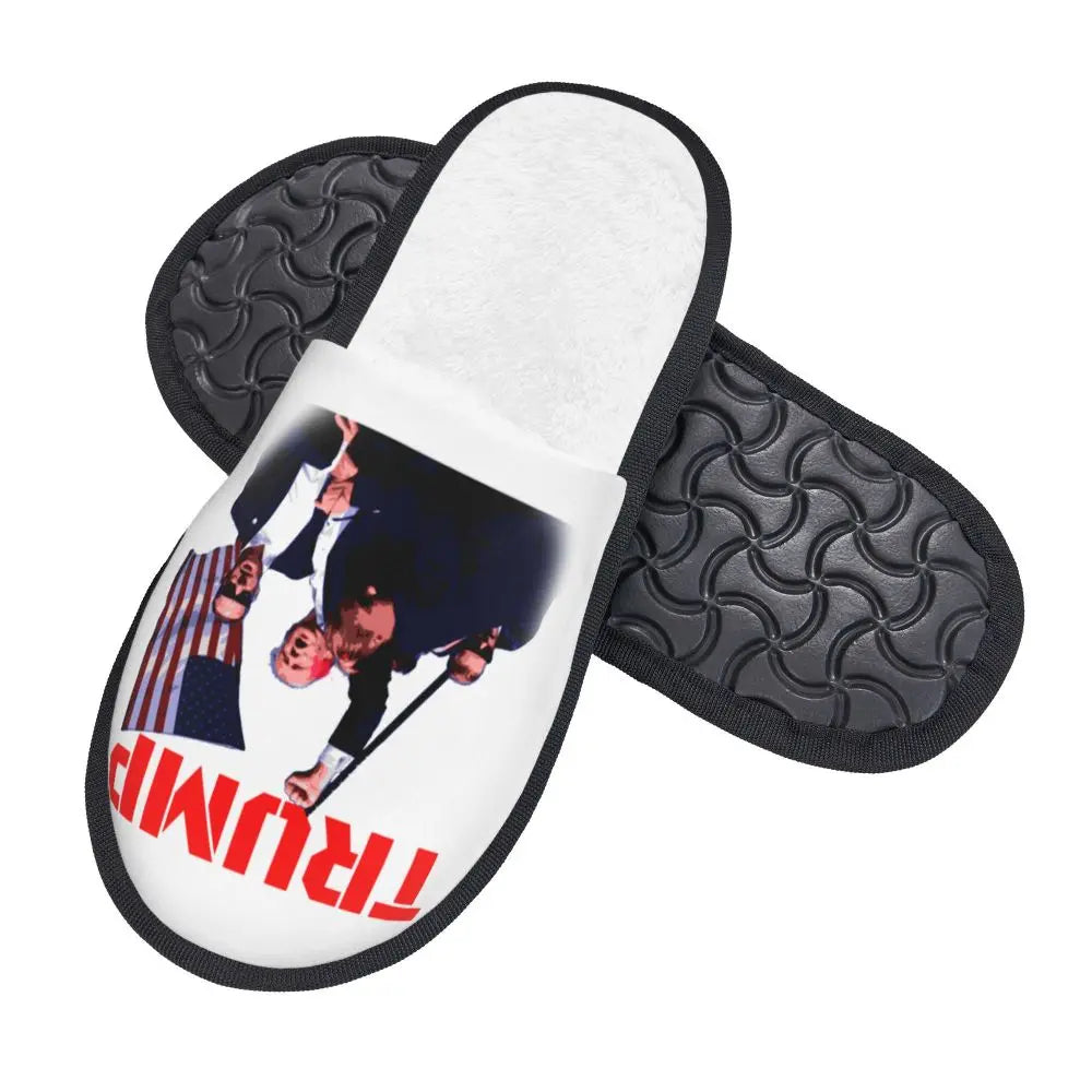 Trump Will Be Back Guest Slippers for Bathroom Women Custom Print American USA House Slipper