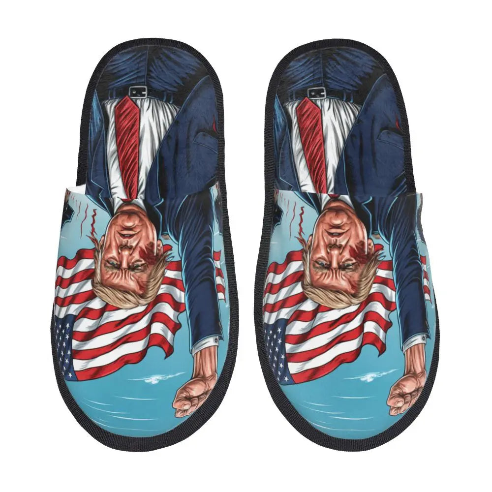 Trump Will Be Back Guest Slippers for Bathroom Women Custom Print American USA House Slipper