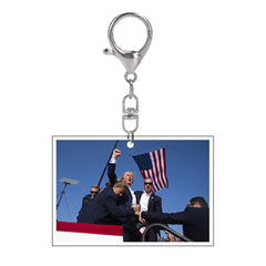 Trump Keychain 2024 Make America Great Again Trump Key Ring Fashion MAGA Nation Key Holder For Men Women Jewelry Accessories