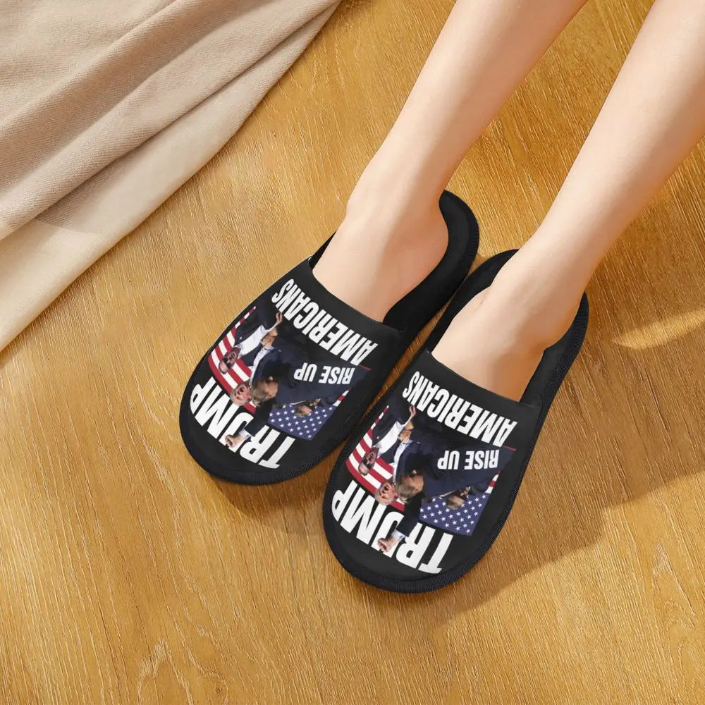 Trump Will Be Back Guest Slippers for Bathroom Women Custom Print American USA House Slipper