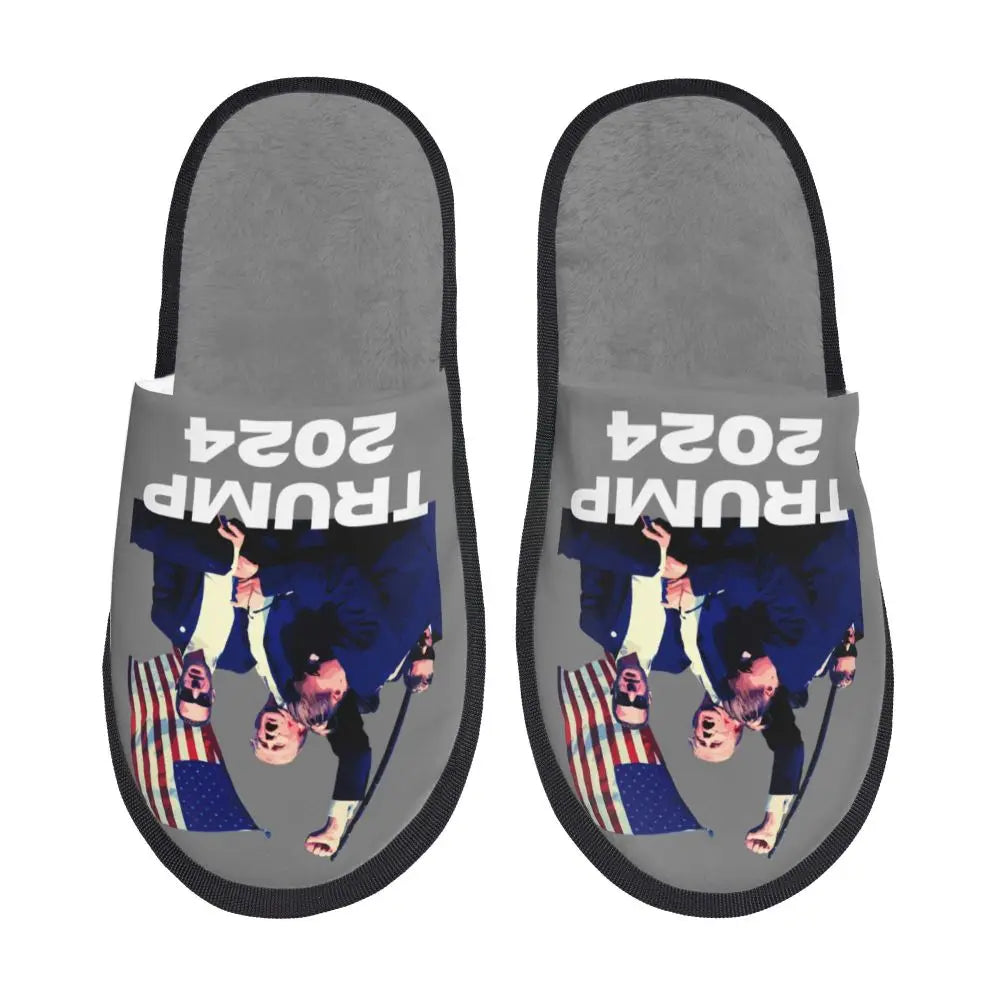 Trump Will Be Back Guest Slippers for Bathroom Women Custom Print American USA House Slipper