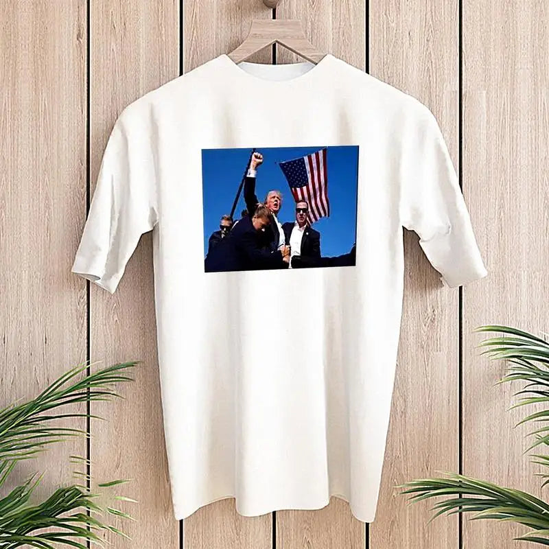 2024 Trump T-Shirt Cotton Loose Version Shirt with Trump Pattern Fashionable Comfortable Summer T Shirt Clothing for Shopping