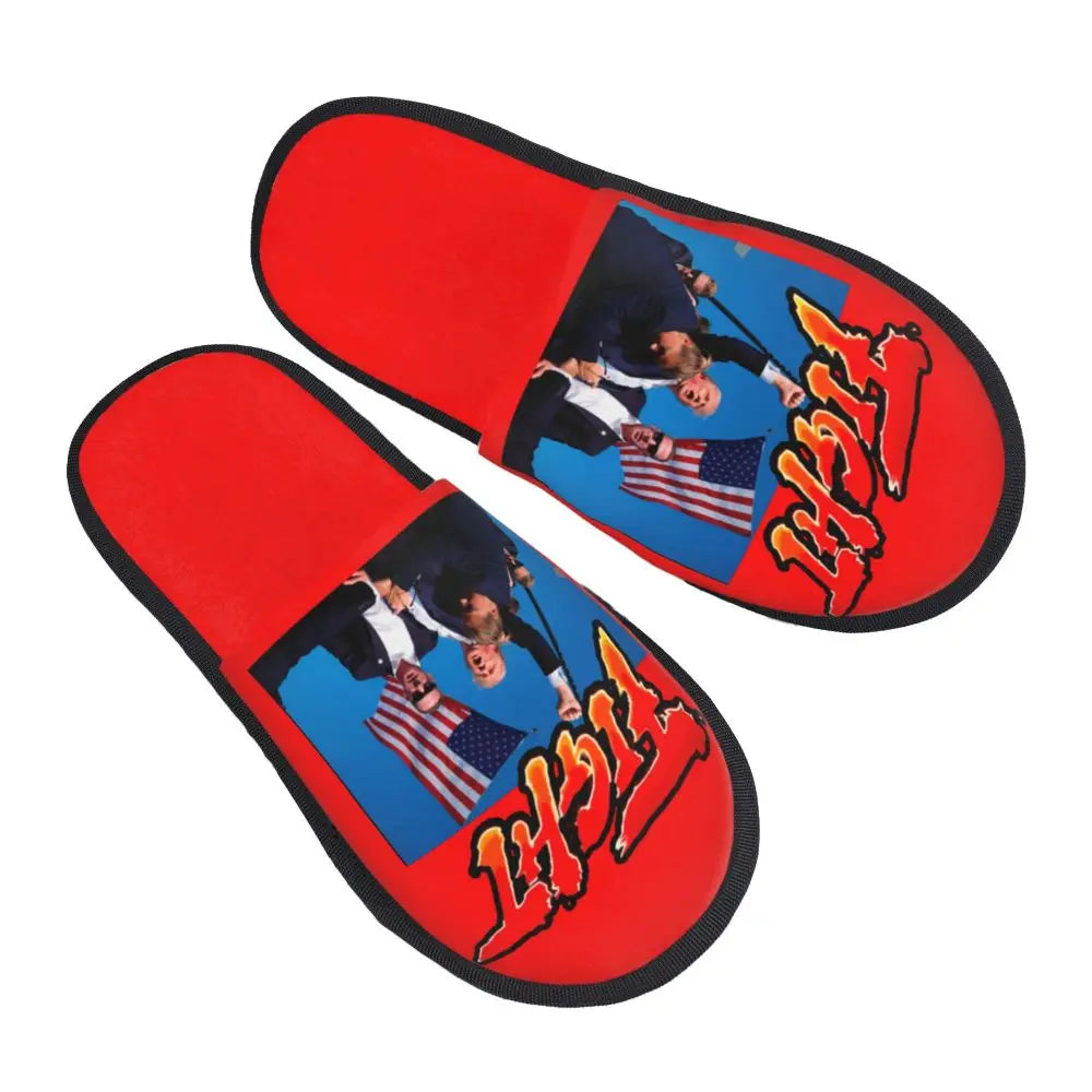 Trump Will Be Back Guest Slippers for Bathroom Women Custom Print American USA House Slipper