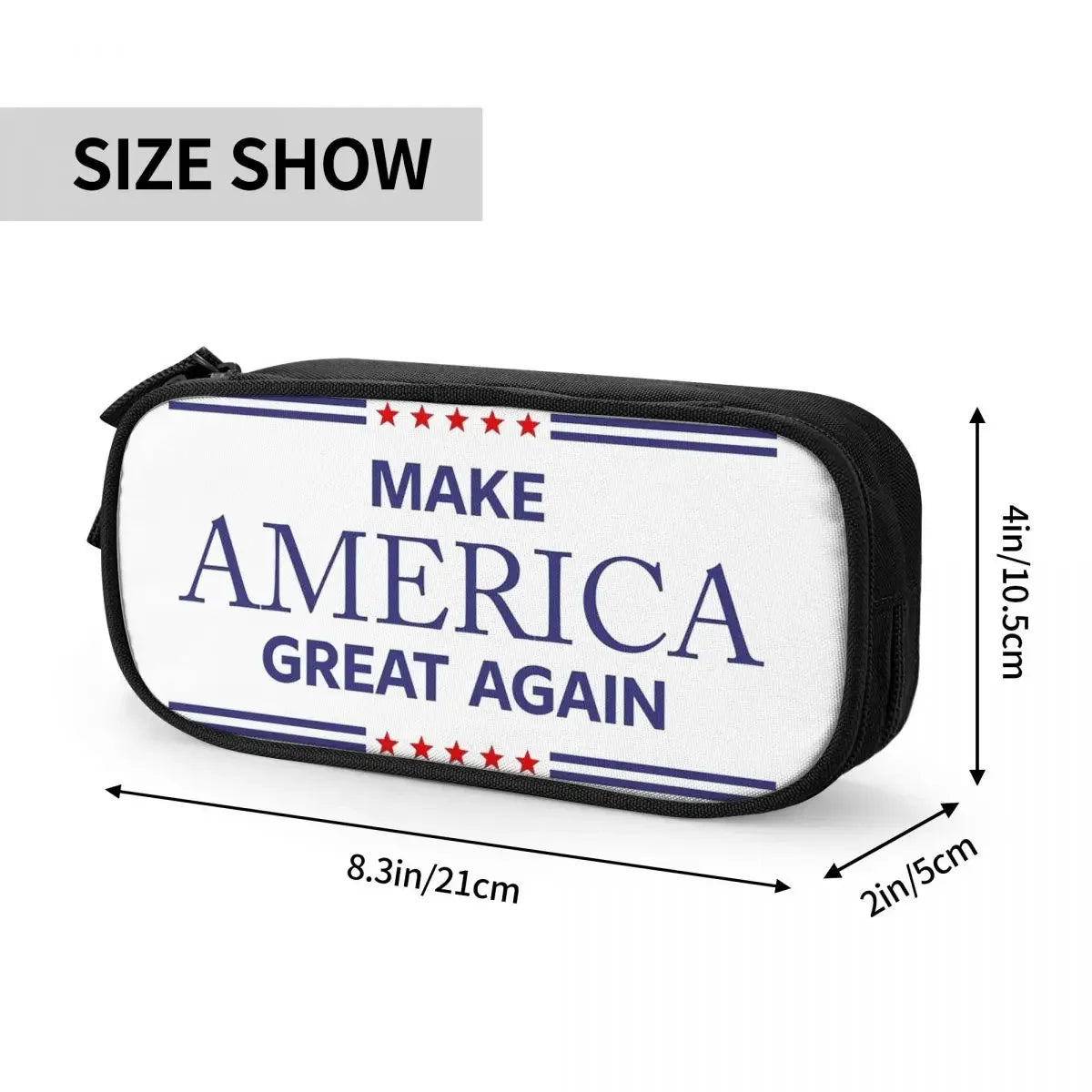 Make America Great Again Trump 2024 Pencil Cases MAGA Pen Holder Bags for Student Big Capacity Office Cosmetic Pencil Box