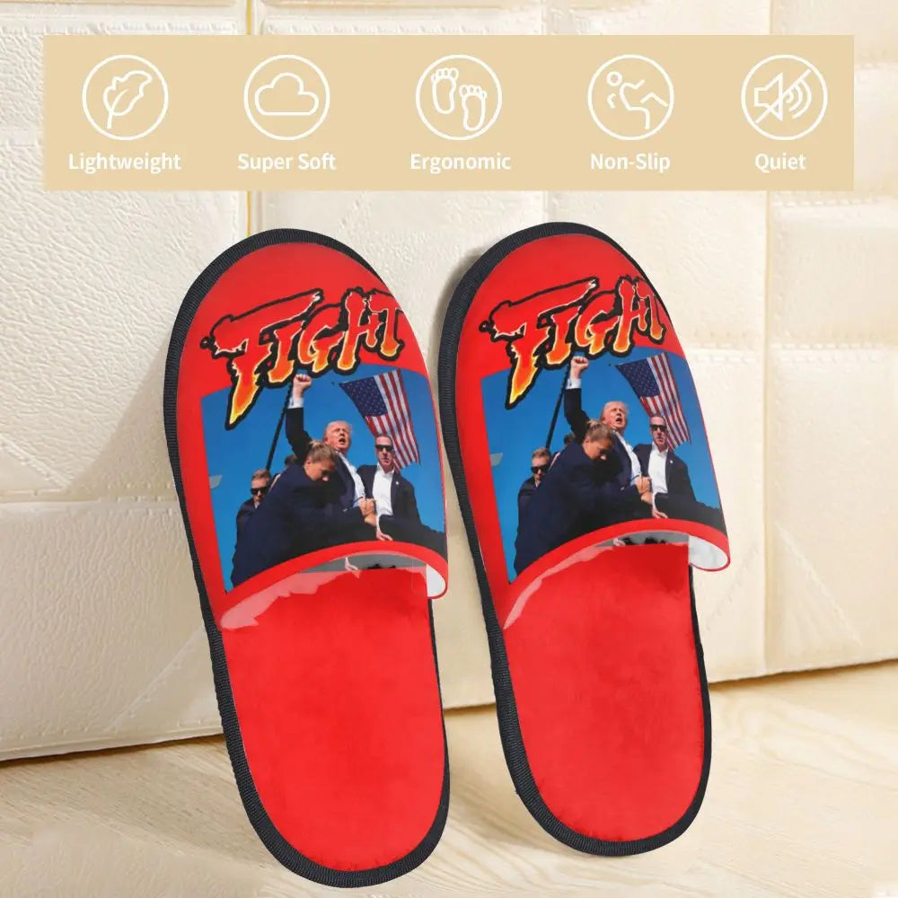 Trump Will Be Back Guest Slippers for Bathroom Women Custom Print American USA House Slipper