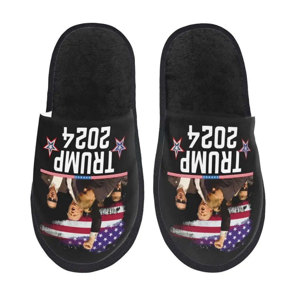 Trump Will Be Back Guest Slippers for Bathroom Women Custom Print American USA House Slipper