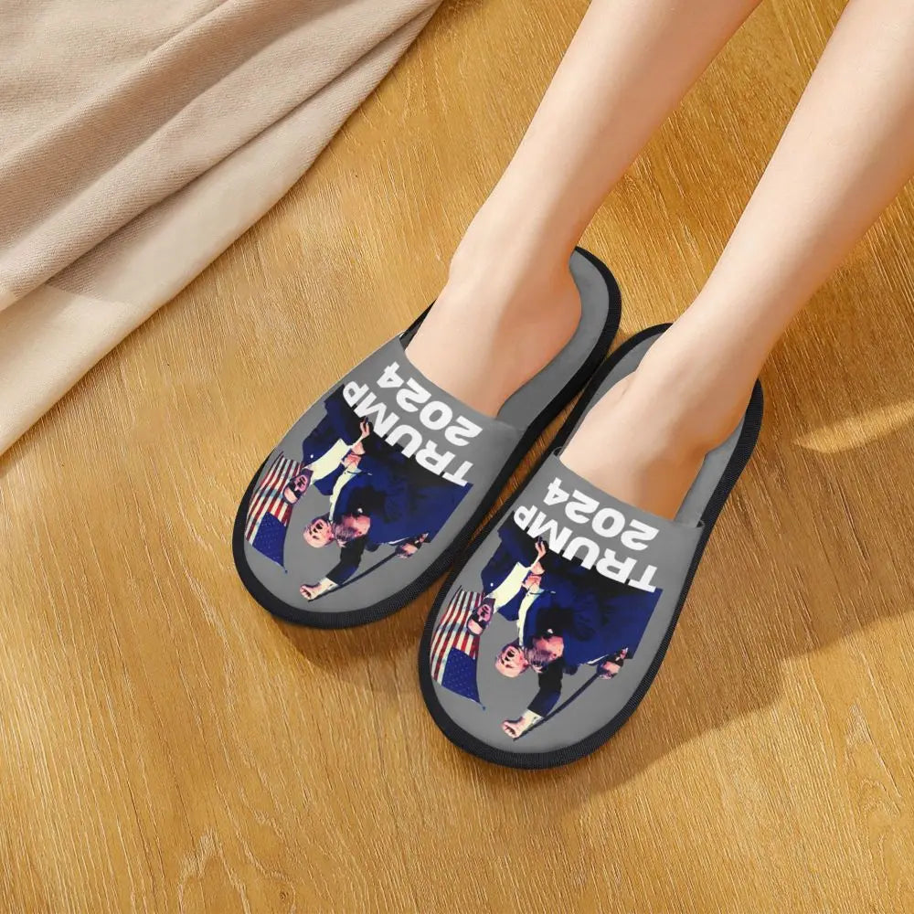 Trump Will Be Back Guest Slippers for Bathroom Women Custom Print American USA House Slipper