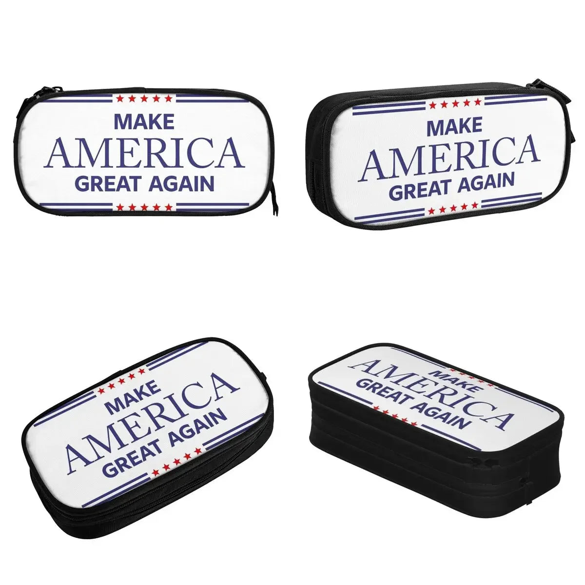 Make America Great Again Trump 2024 Pencil Cases MAGA Pen Holder Bags for Student Big Capacity Office Cosmetic Pencil Box