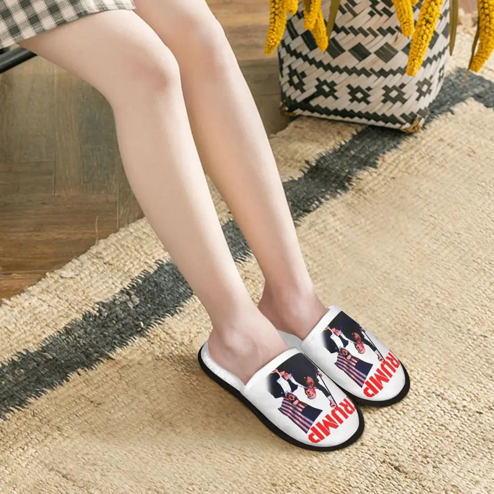 Trump Will Be Back Guest Slippers for Bathroom Women Custom Print American USA House Slipper