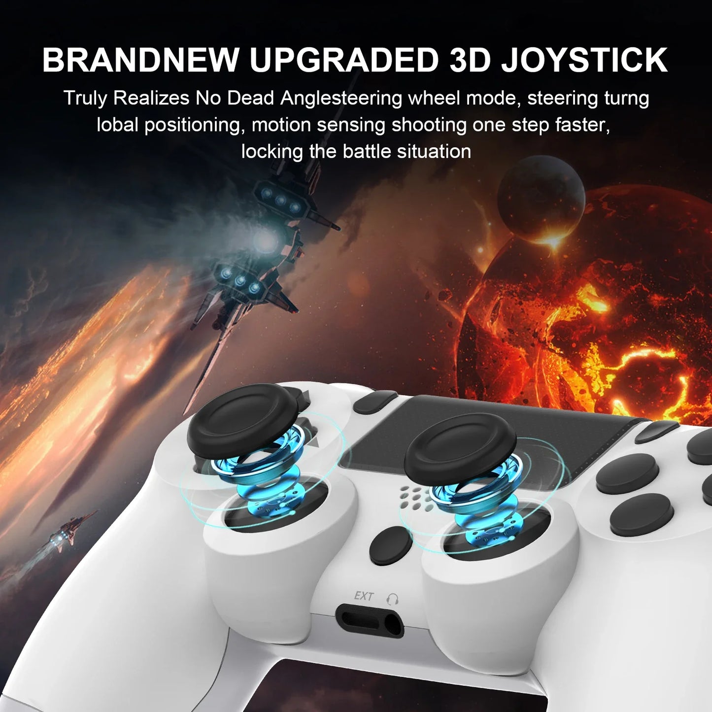 Wireless Game Controller Bluetooth No-Delay Gamepad For PS4 PS3 Console Six-Axis Dual Vibration PC Gaming Joystick With Touchpad