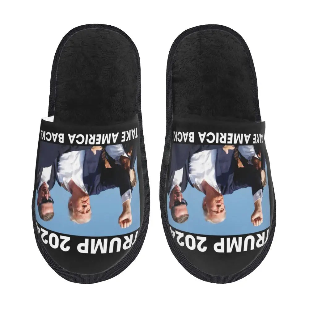 Trump Will Be Back Guest Slippers for Bathroom Women Custom Print American USA House Slipper