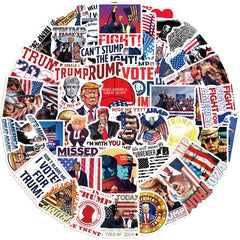 50pcs Trump Stickers Make America Great Again Graffiti Stickers DIY Phone Guitar Laptop Suitcase Waterproof Sticker