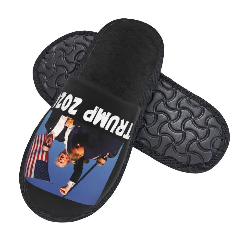 Trump Will Be Back Guest Slippers for Bathroom Women Custom Print American USA House Slipper