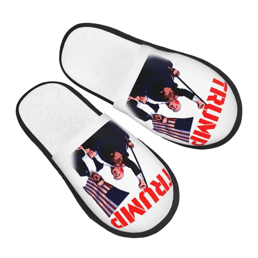 Trump Will Be Back Guest Slippers for Bathroom Women Custom Print American USA House Slipper