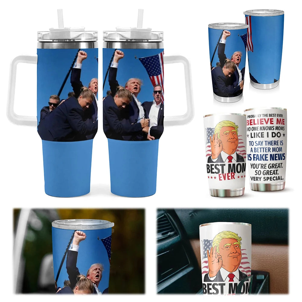 Donald Trump Tumbler Cup 304 Stainless Steel Coffee Mug Trump Insulated Tumbler Water Bottle Gifts for Supporters Fans