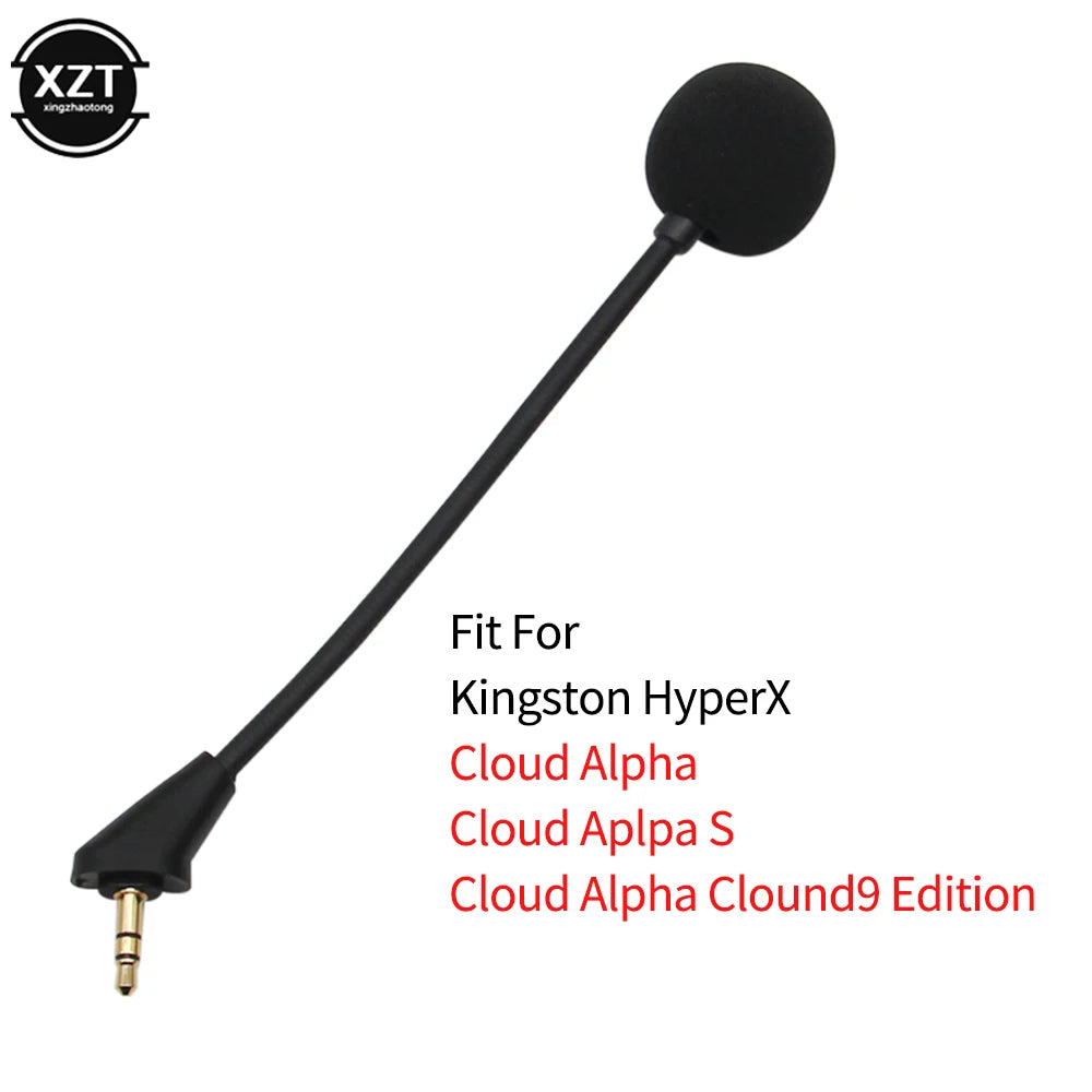 Replacement Game Mic 3.5mm Microphone for Kingston HyperX Cloud Alpha S Cloud9 C9 Edition Gaming Headsets Headphones