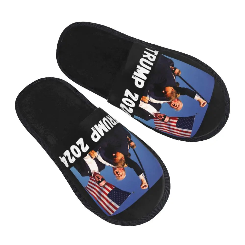 Trump Will Be Back Guest Slippers for Bathroom Women Custom Print American USA House Slipper