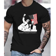 Trump Shirt Donald Trump 2024 T-Shirt Fight for President Survived Shot At Election Rally Trump T-Shirt UNISEX Made In USA