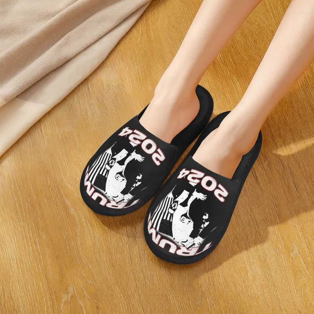 Trump Will Be Back Guest Slippers for Bathroom Women Custom Print American USA House Slipper