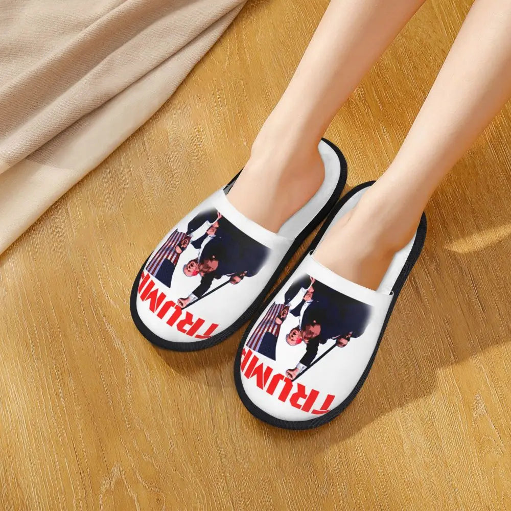 Trump Will Be Back Guest Slippers for Bathroom Women Custom Print American USA House Slipper