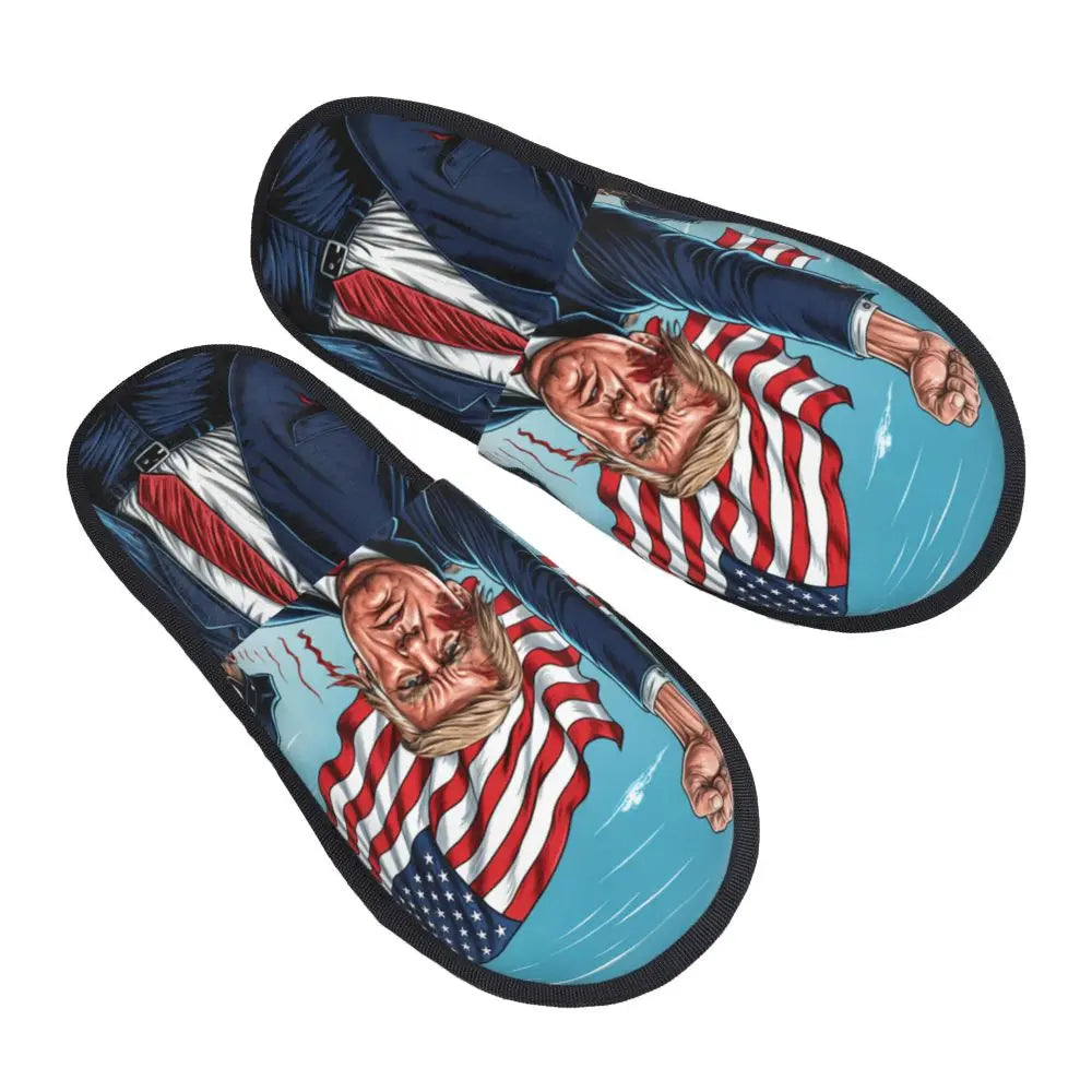 Trump Will Be Back Guest Slippers for Bathroom Women Custom Print American USA House Slipper