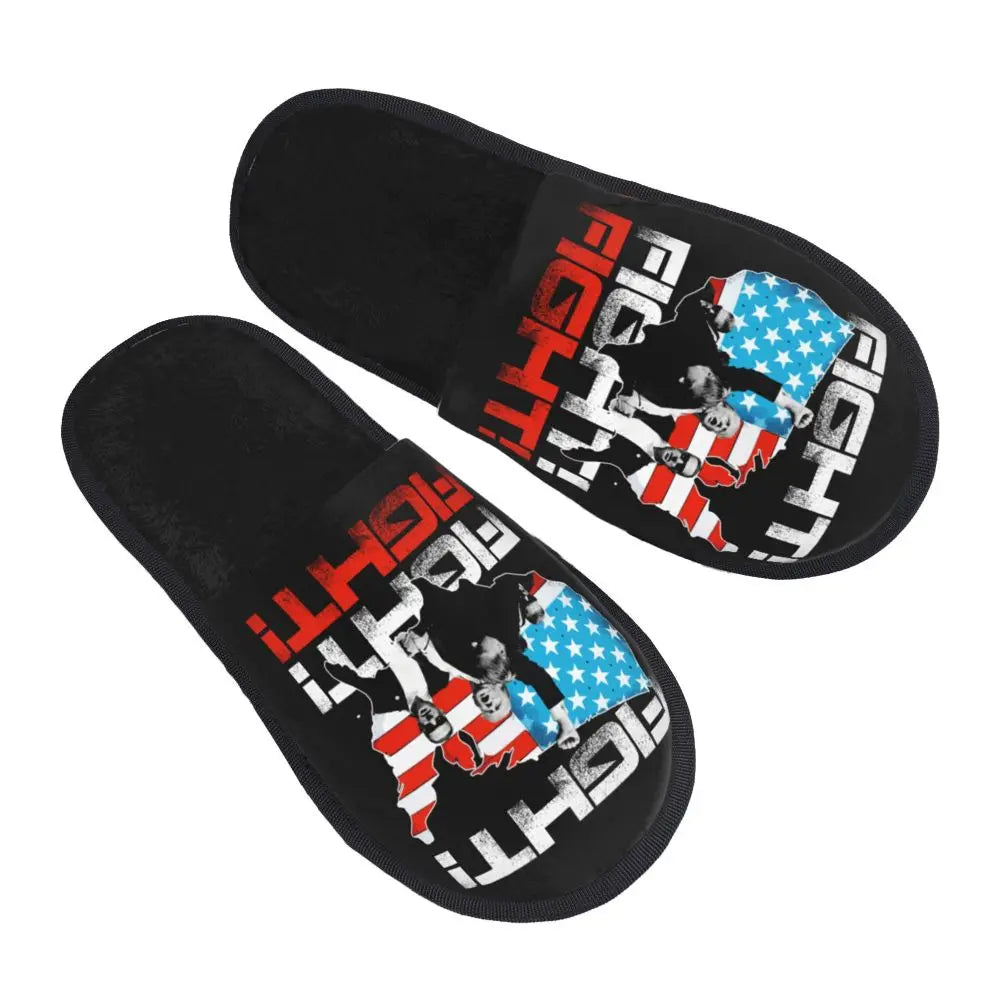 Trump Will Be Back Guest Slippers for Bathroom Women Custom Print American USA House Slipper