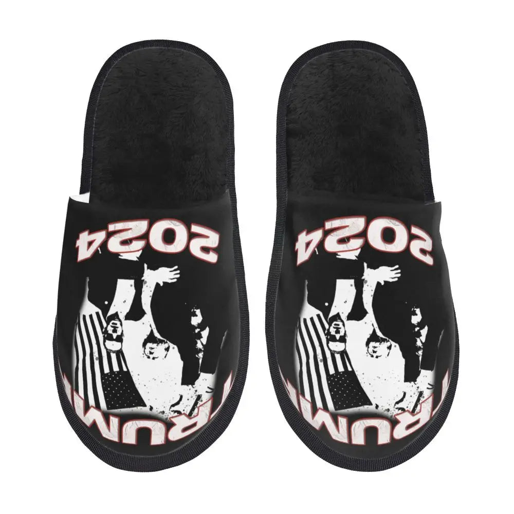 Trump Will Be Back Guest Slippers for Bathroom Women Custom Print American USA House Slipper