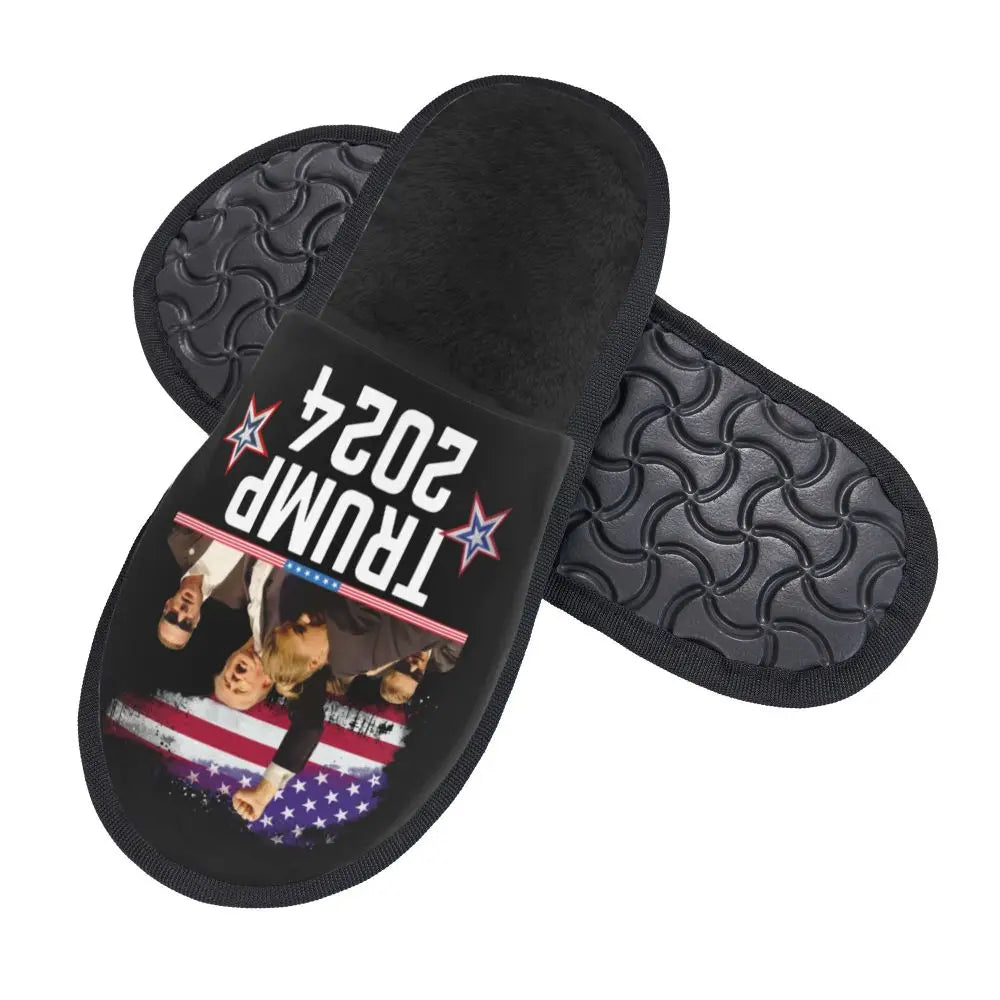 Trump Will Be Back Guest Slippers for Bathroom Women Custom Print American USA House Slipper