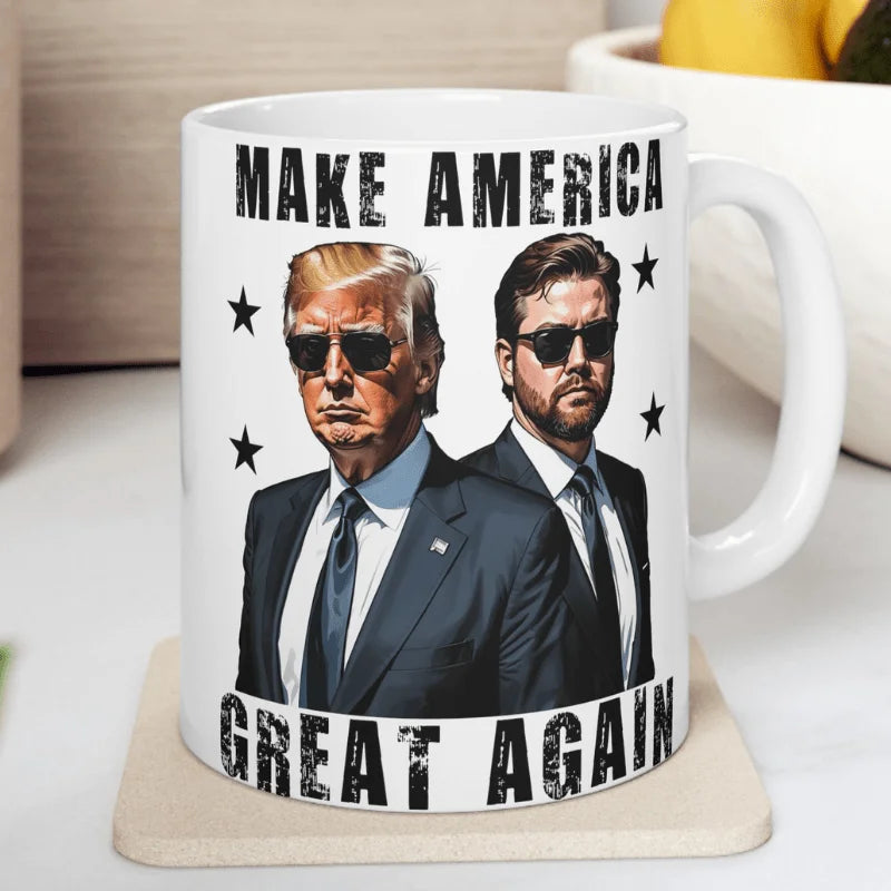 11oz Trump Vance 2024 Election, Make America Great Again Ceramic Coffee Mug, Tea Cup Holiday Gift, Gift for Her, Halloween