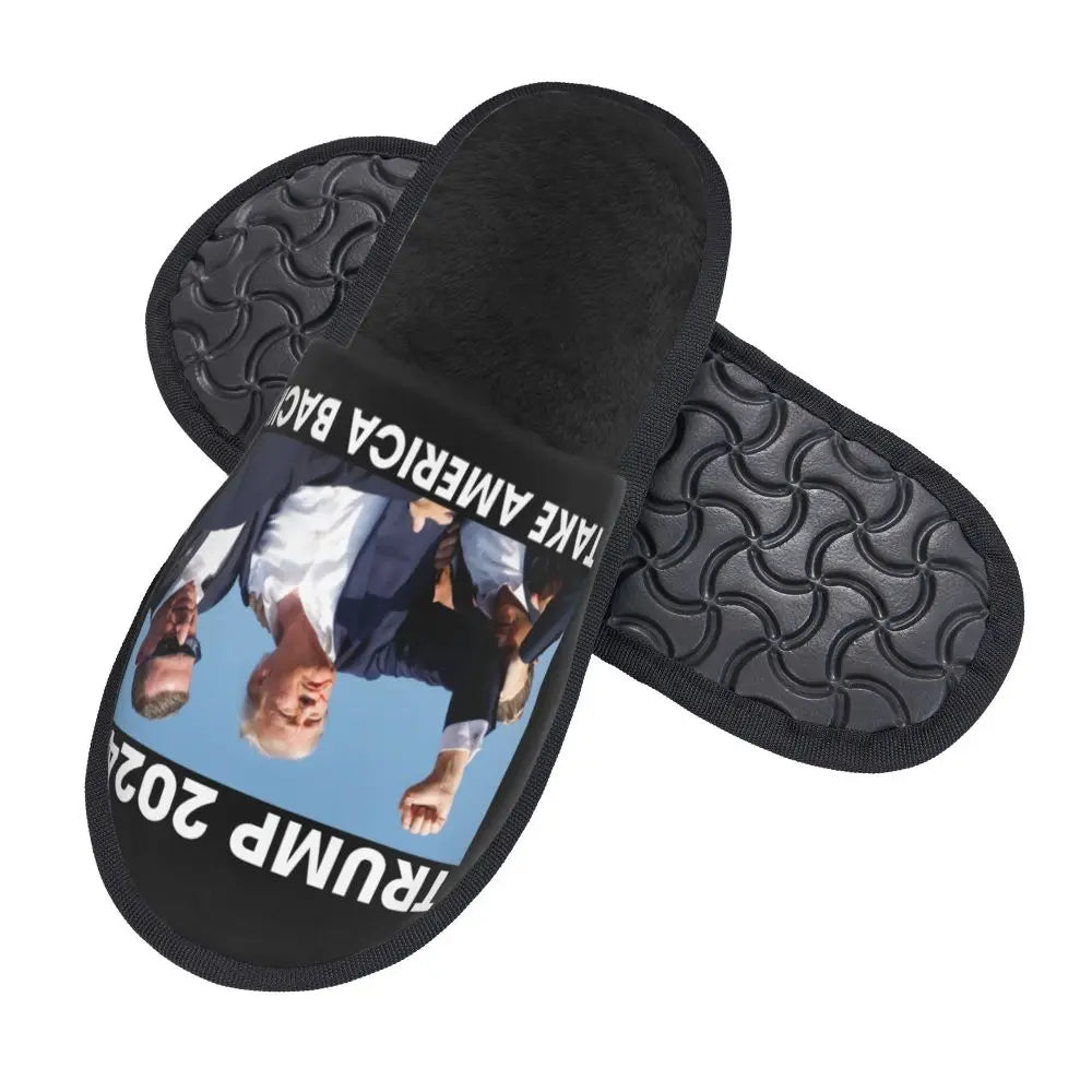 Trump Will Be Back Guest Slippers for Bathroom Women Custom Print American USA House Slipper