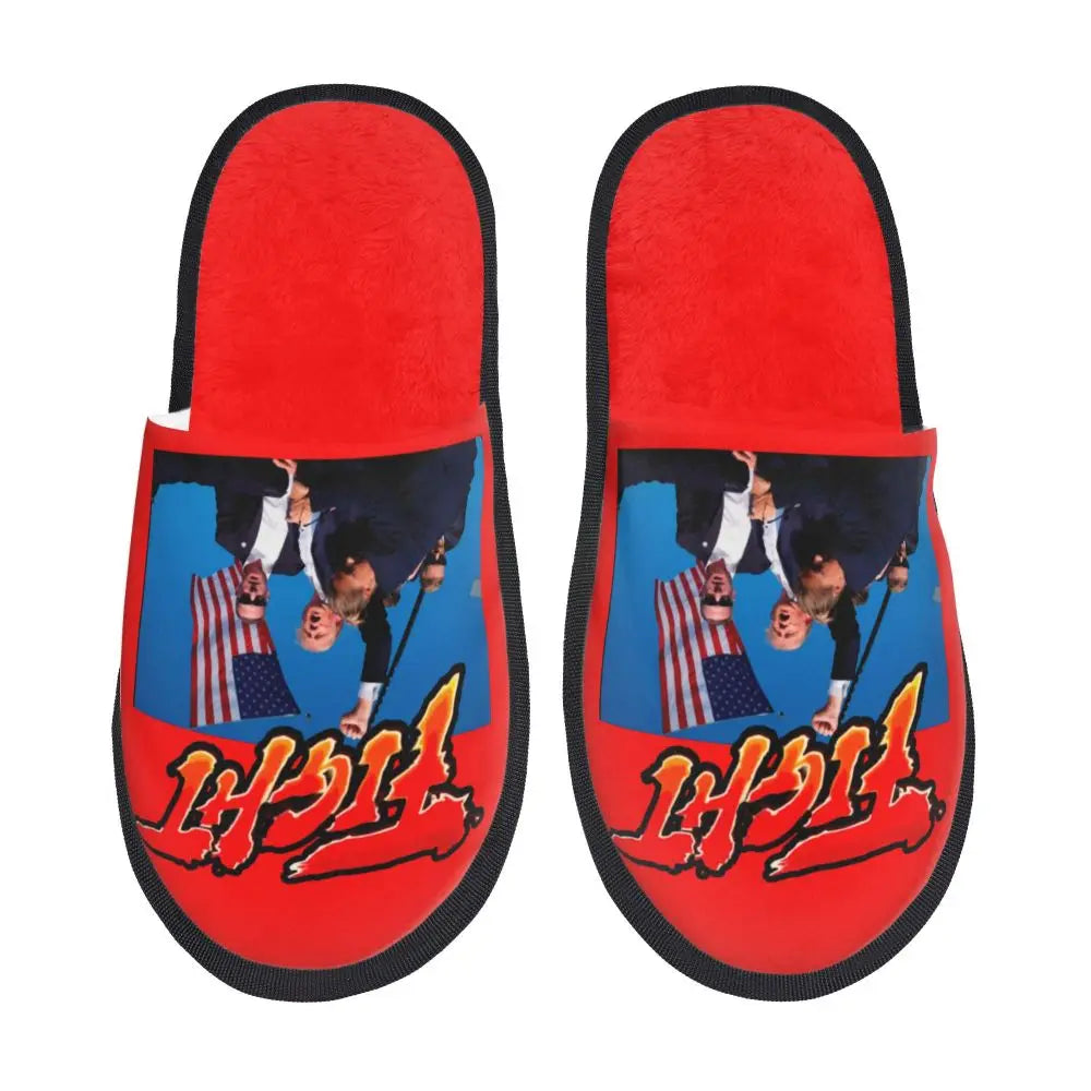 Trump Will Be Back Guest Slippers for Bathroom Women Custom Print American USA House Slipper