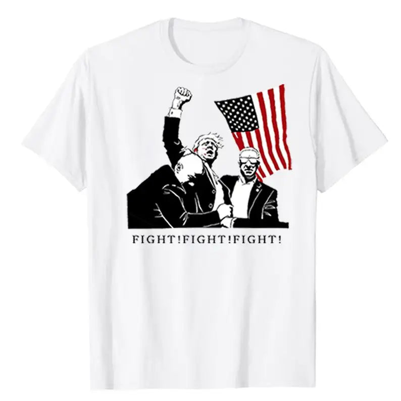 Trump Shirt Donald Trump 2024 T-Shirt Fight for President Survived Shot At Election Rally Trump T-Shirt UNISEX Made In USA