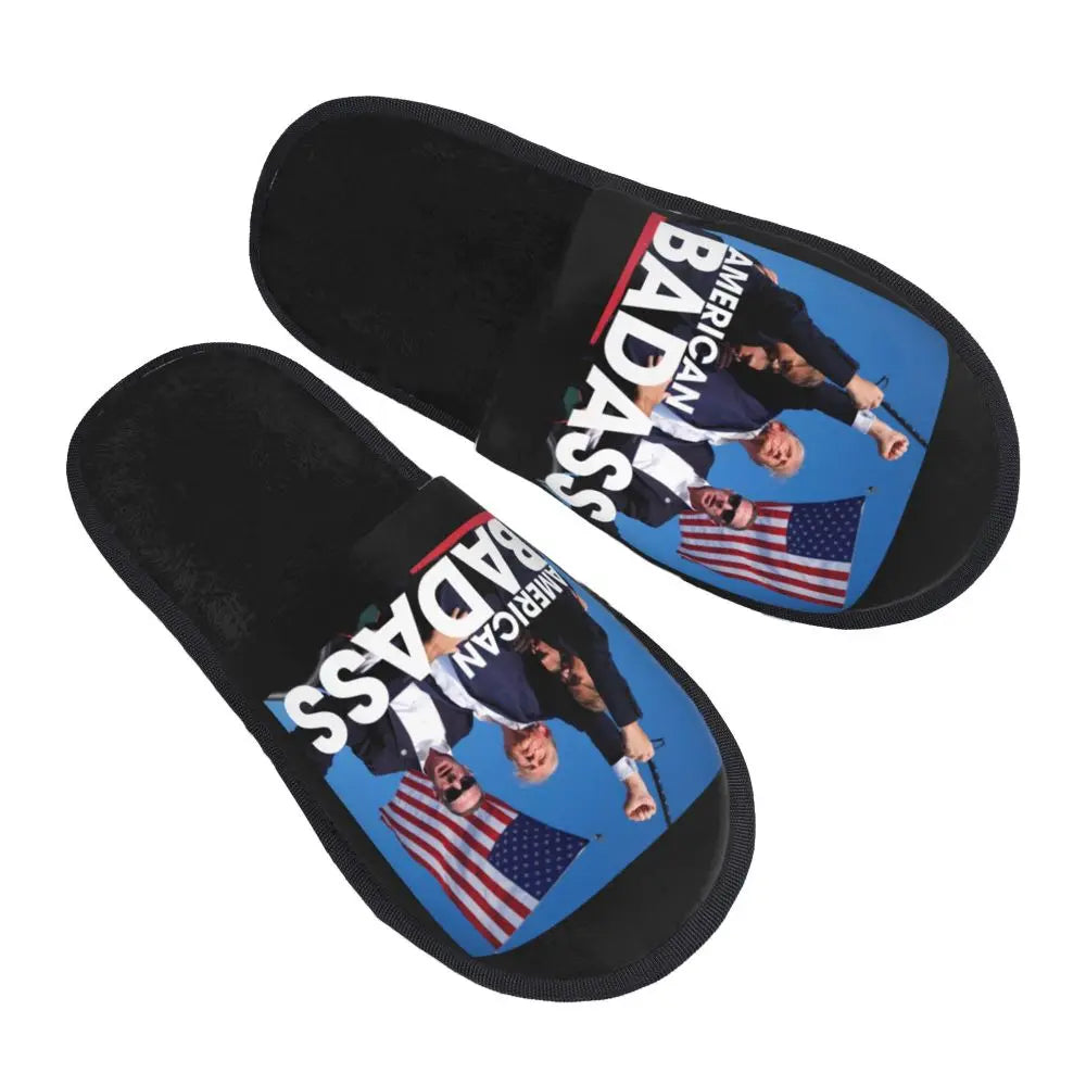 Trump Will Be Back Guest Slippers for Bathroom Women Custom Print American USA House Slipper