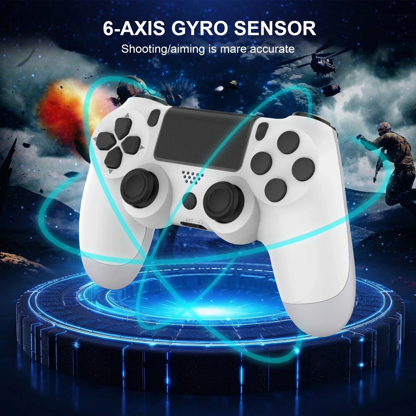 Wireless Game Controller Bluetooth No-Delay Gamepad For PS4 PS3 Console Six-Axis Dual Vibration PC Gaming Joystick With Touchpad