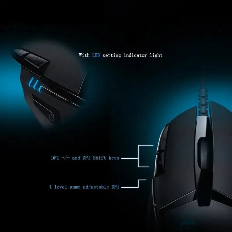 Logitech G402 Wired USB Gaming Mouse with Breathing Light 4000DPI for Mouse Gamer Competitive Gaming Mouse for PUBG Overwatch