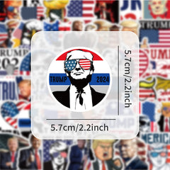 10/30/50/100pcs Cartoon Trump 2024 Stickers Waterproof DIY Phone Case Notebook Car Luggage Funny PVC Graffiti Decals Decoration