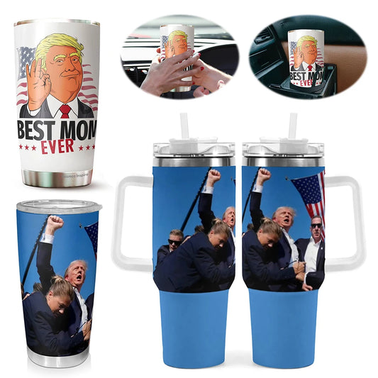 Donald Trump Tumbler Cup 304 Stainless Steel Coffee Mug Trump Insulated Tumbler Water Bottle Gifts for Supporters Fans