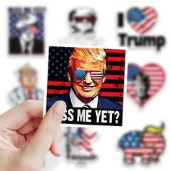 10/30/50/100pcs Cartoon Trump 2024 Stickers Waterproof DIY Phone Case Notebook Car Luggage Funny PVC Graffiti Decals Decoration