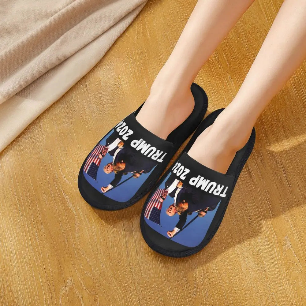 Trump Will Be Back Guest Slippers for Bathroom Women Custom Print American USA House Slipper