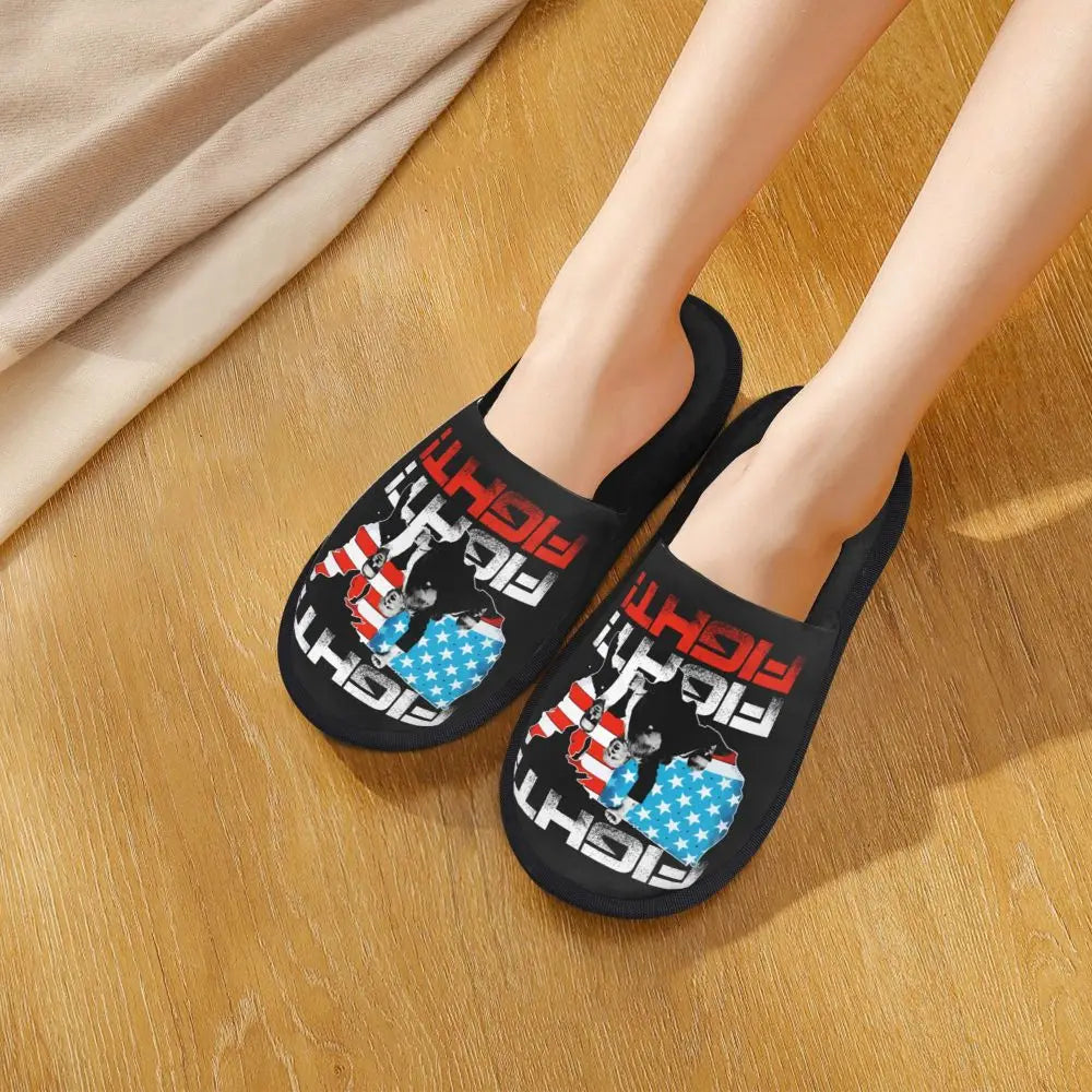 Trump Will Be Back Guest Slippers for Bathroom Women Custom Print American USA House Slipper